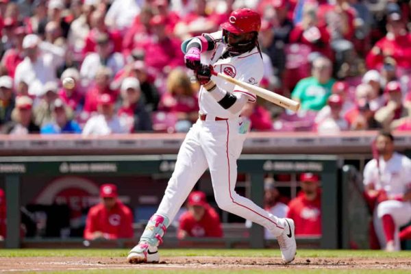Elite Prospect Elly De La Cruz’s Projected Performance: A Comprehensive Analysis Elly De La Cruz #44 of the Cincinnati Reds grounds out in the first inning against the Philadelphia Phillies at Great American Ball Park on April 25, 2024 in Cincinnati, Ohio.