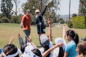 Will Ferrell, Marvel star Kathryn Newton at LPGA stop in Los Angeles