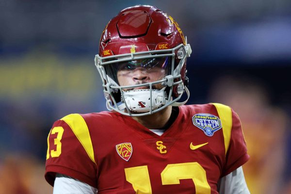 Marcus Spears Voices Strong Opinion on Caleb Williams, Bears Caleb Williams #13 of the USC Trojans prepares to take on the Tulane Green Wave in the Goodyear Cotton Bowl Classic on January 02, 2023 at AT&T Stadium in Arlington, Texas.