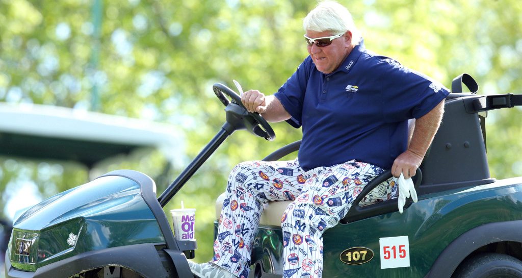 John Daly on cart