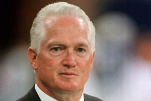 Indianapolis Colts vice president and director of football operations Bill Tobin walks the sidelines prior to the preseason matchup against the Detroit Lions at the RCA Dome.