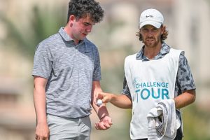 Tommy Fleetwood caddies on the European Challenge Tour for his stepson