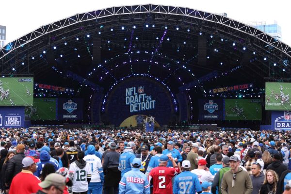 In the NFL Draft, Nick Wright Criticizes Team for Getting ‘Too Clever’ DETROIT, MICHIGAN - APRIL 26: General view prior to the start of night two during of the 2024 NFL draft at Campus Martius Park on April 26, 2024 in Detroit, Michigan.