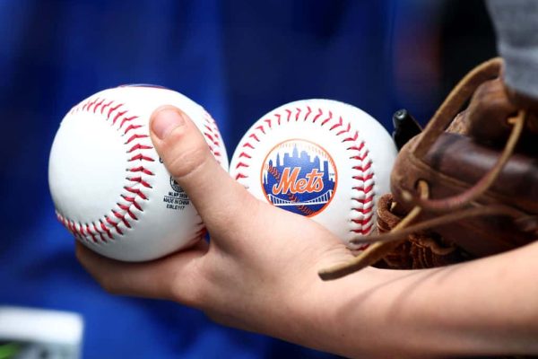 A fan waits for signatures before the game between the New York Mets and the Atlanta Braves at Citi Field on May 03, 2022 in the Flushing neighborhood of the Queens borough of New York City.