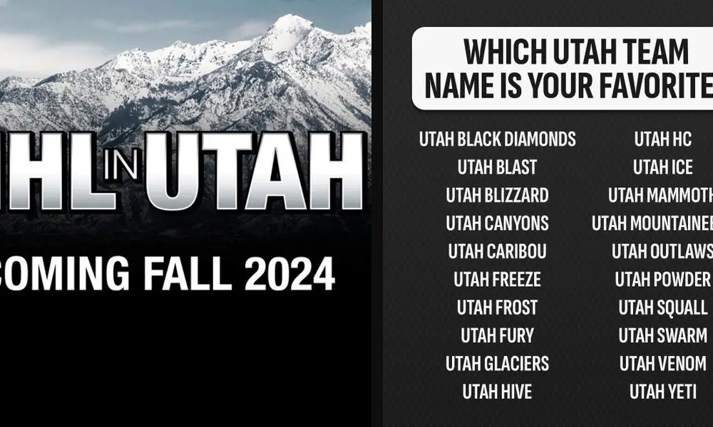 NHL's Utah Club Reveals List for Potential Team Names