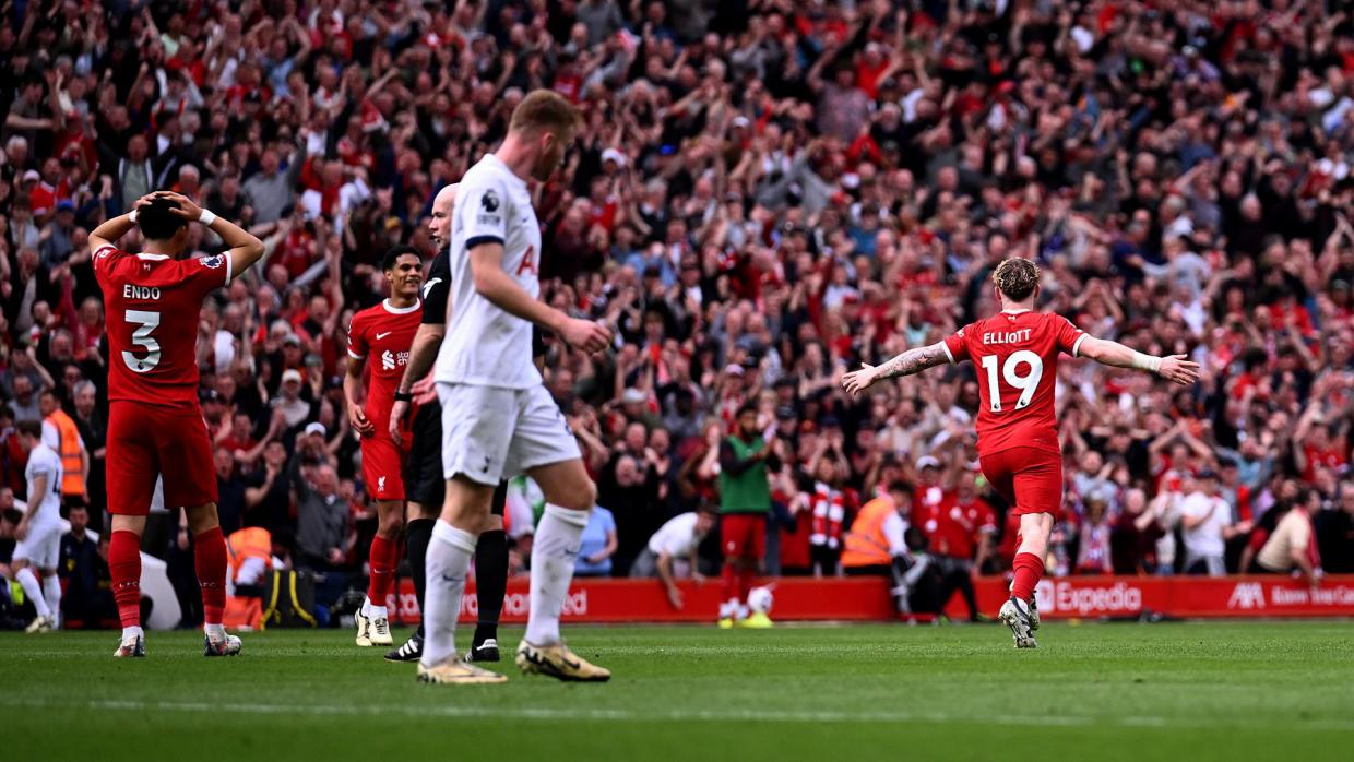 Liverpool Star Harvey Elliott Scored Against Tottenham