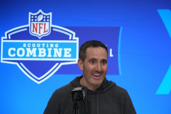 Philadelphia Eagles general manager Howie Roseman during the NFL Scouting Combine at Indiana Convention Center. Mandatory Credit: Kirby Lee-USA TODAY Sports