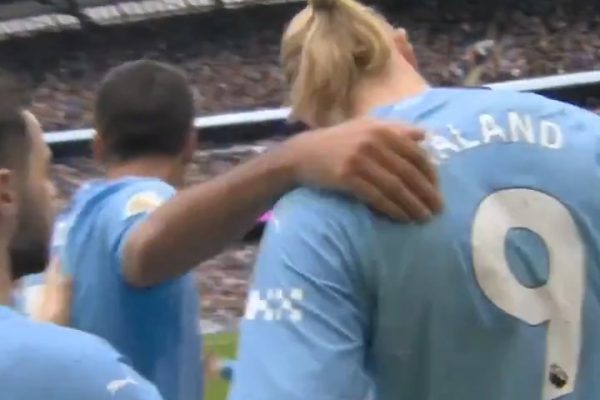 Video: Erling Haaland completes first half hat-trick