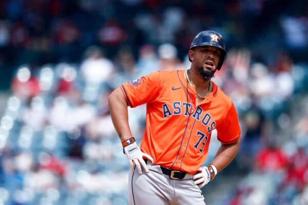 Fan Outrage Erupts Over Latest Jose Abreu Update José Abreu #79 of the Houston Astros after hitting a rbi double against the Los Angeles Angels in the sixth inning at Angel Stadium of Anaheim on June 09, 2024 in Anaheim, California.