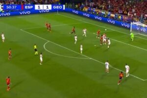 Video: Lamine Yamal provides inch perfect assist on record breaking night