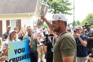Bryson DeChambeau tears up after being called the ‘people’s champion’