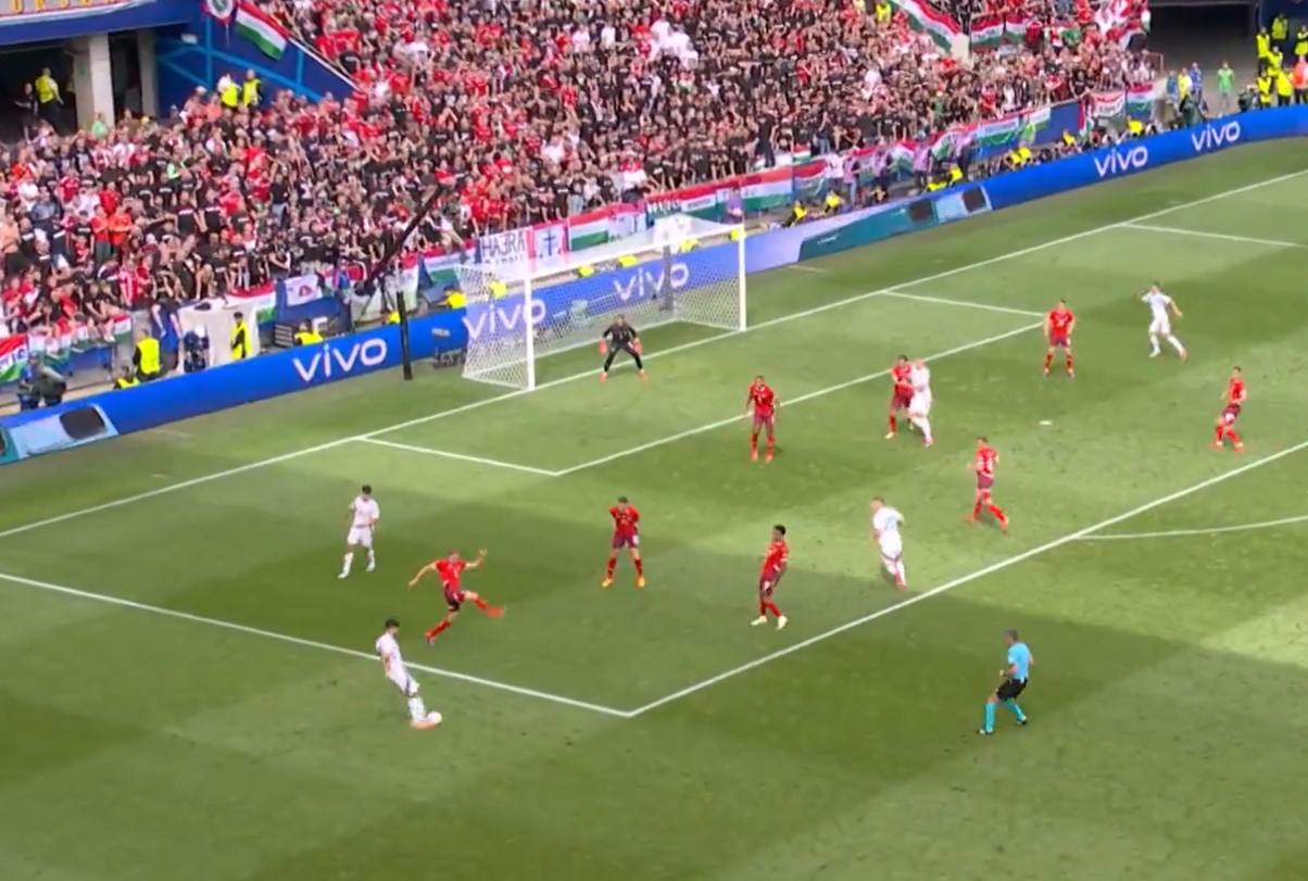 Liverpool's Dominik Szoboszlai assists diving header at Euro 2024