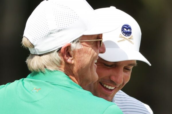 Greg Norman, Bryson DeChambeau lift U.S. Open trophy