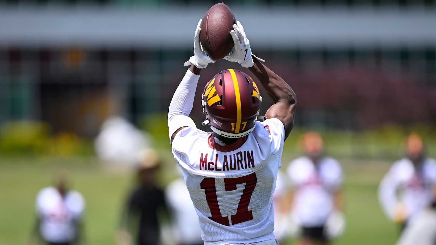Jayden Daniels and Terry McLaurin show off their bond at minicamp
