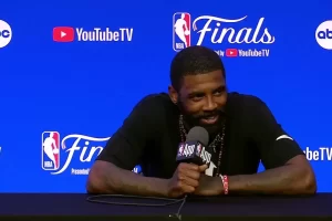 Kyrie Irving on LeBron James' comments about him: "He knows how to stir up a media storm"