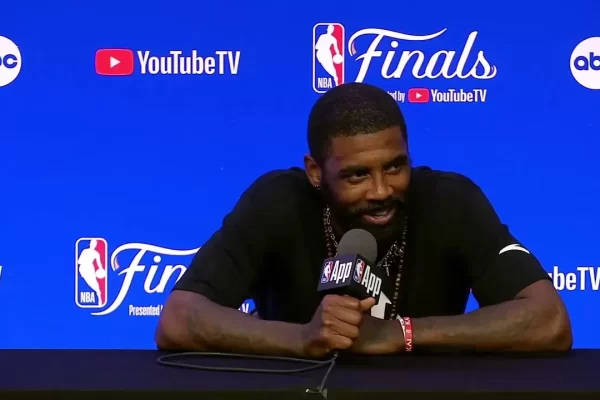 Kyrie Irving on LeBron James' comments about him: "He knows how to stir up a media storm"