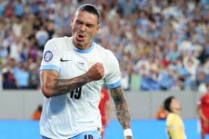 Video: Liverpool goal scoring ace continues impressive form for Uruguay with stunning goal against Bolivia