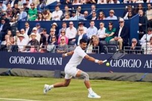 Novak Djokovic Beats Daniil Medvedev In Giorgio Armani Grass-Court Wimbledon Warm Up