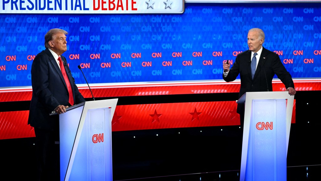 Social media reacts to Donald Trump, Joe Biden talking golf at debate
