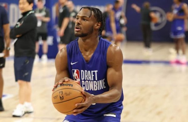 Bronny James draft combine pic
