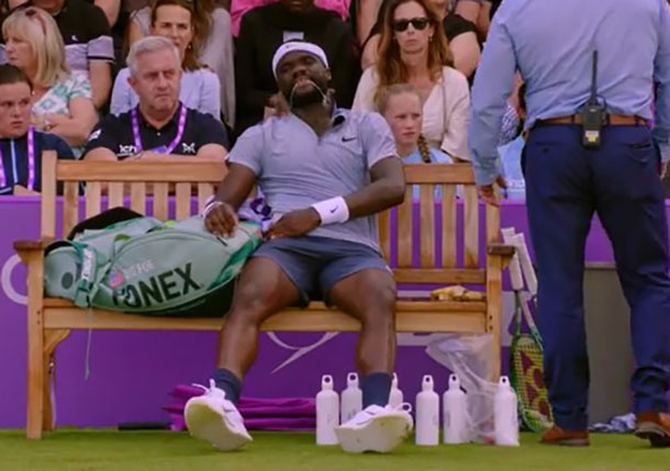 Tiafoe Has Sprained MCL, Hopes to Play Wimbledon