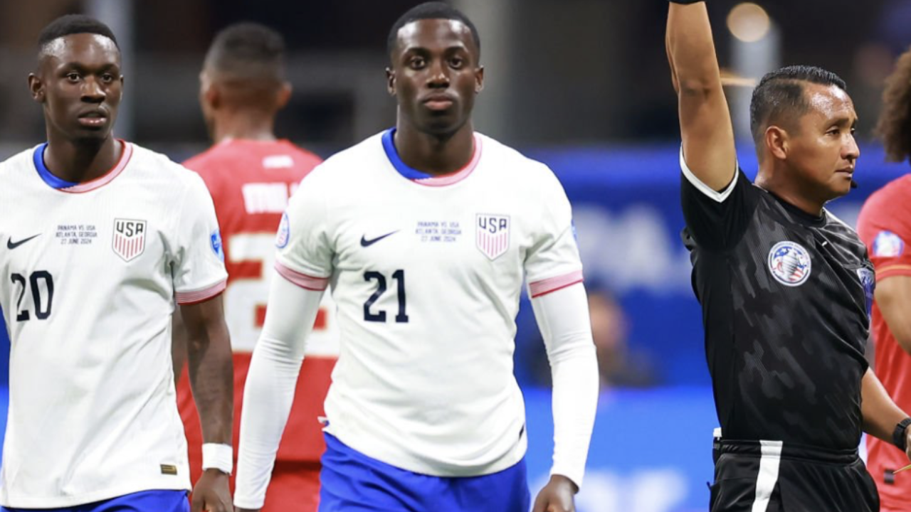 USMNT's Tim Weah sent off vs. Panama, suspended for group stage finale