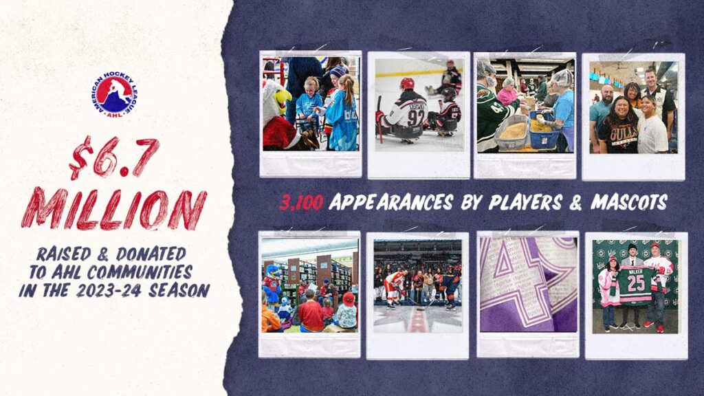 AHL, teams raise $6.7 million for charities in 2023-24 | TheAHL.com