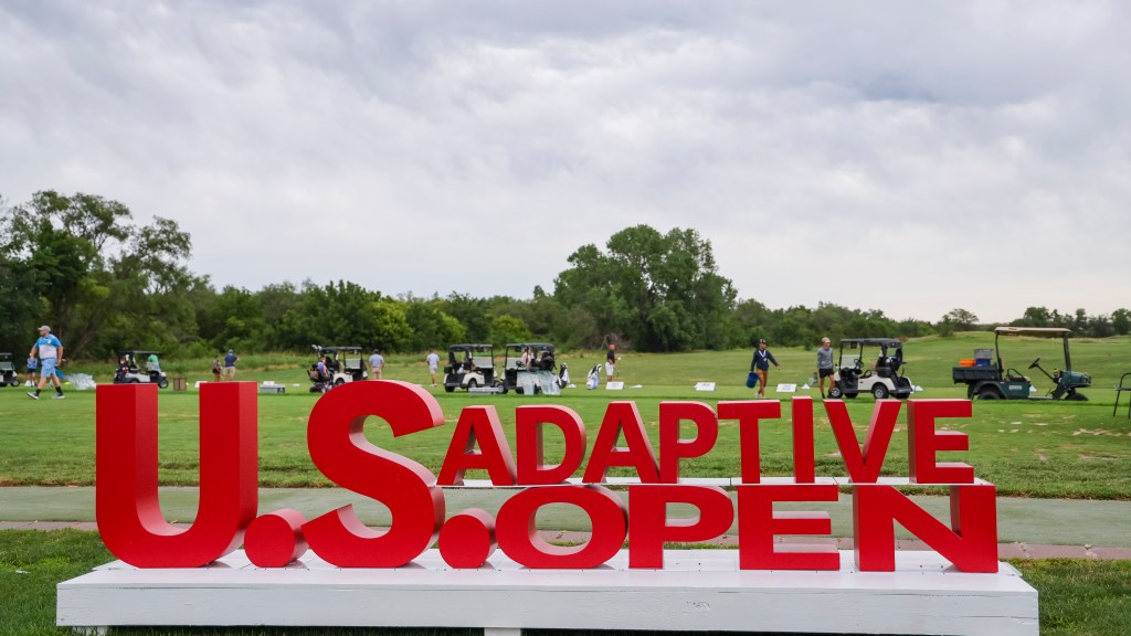 Lone Kansan in field enjoying US Adaptive Open at Sand Creek Station