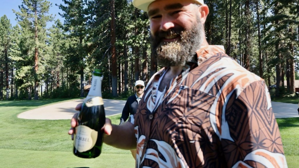 Jason Kelce wins American Century Championship’s Long Drive