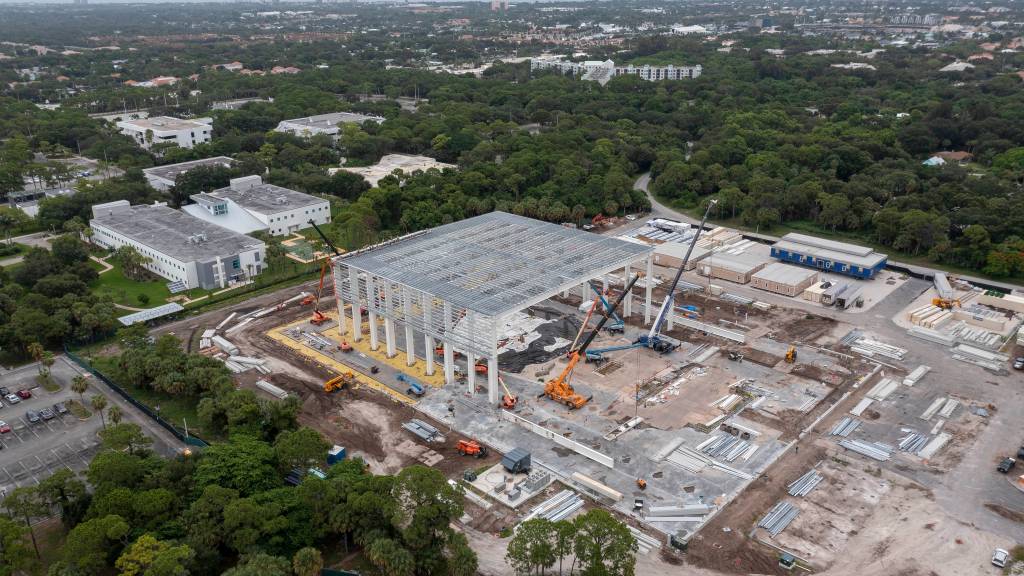 Photos of TGL’s new SoFi Center under construction in Florida