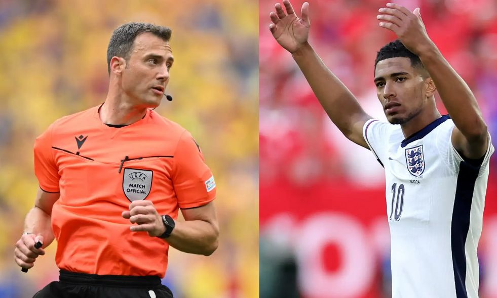Early concern for England as semi-final referee has controversial past and history with Jude Bellingham