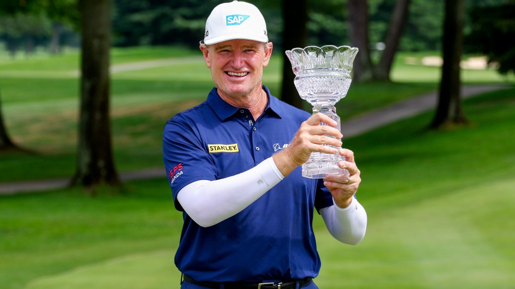 Ernie Els wins first senior major at Kaulig Companies Championship