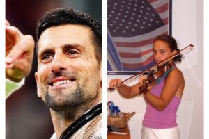 Novak Djokovic Plays "Second Fiddle" In Tennis Violin Performance