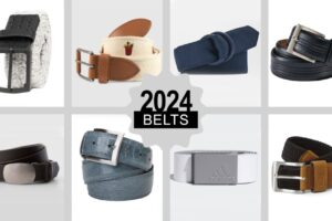 Woven golf belts, leather golf belts, more