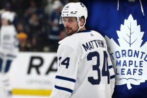Matthews Left Maple Leafs Practice with Upper-Body Ailment"