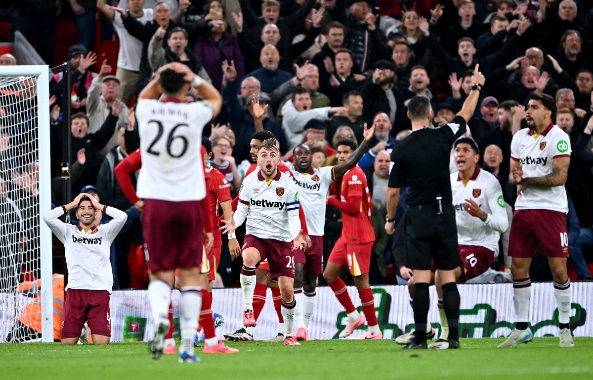 "Just ridiculous" - West Ham player brutally slammed for what he did against Liverpool