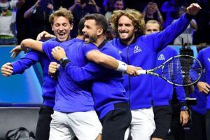 Team Europe celebrate their victory at Laver Cup 2024