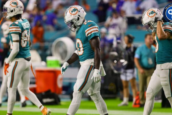 Sep 12, 2024; Miami Gardens, Florida, USA; Miami Dolphins wide receiver Tyreek Hill (10) walks on the field before the game against the Buffalo Bills at Hard Rock Stadium. Mandatory Credit: Sam Navarro-Imagn Images