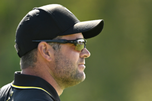 Corey Conners speaking at President's Cup Media Day