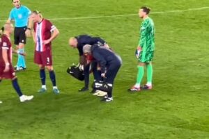 Major boost for Tottenham: Arsenal star limps off during international duty just days before North London Derby