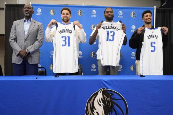 Klay Thompson Breaks Down Why the Mavericks Are Poised for Success and a Championship Quentin GrimesNaji Marshall and Klay Thompson