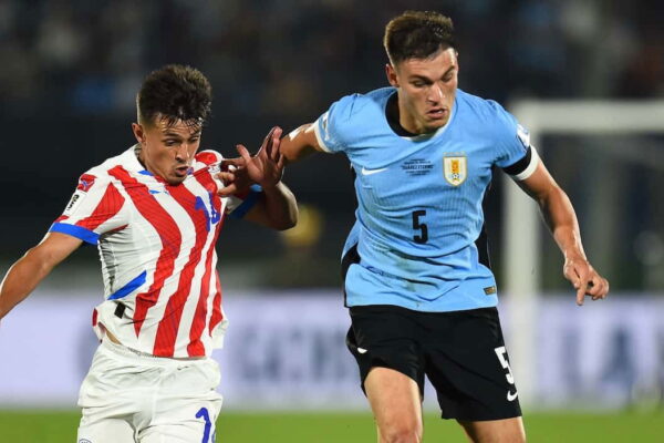 New Manchester United signing Manuel Ugarte puts in combative performance for Uruguay - Man United News And Transfer News