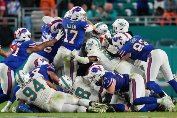 Miami Dolphins v Buffalo Bills NFL football game Jan 07, 2024, in Miami Gardens.