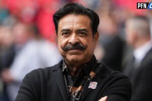 Jacksonville Jaguars owner Shad Khan (Shahid Khan) attends an NFL International Series game against the Atlanta Falcons at Wembley Stadium.