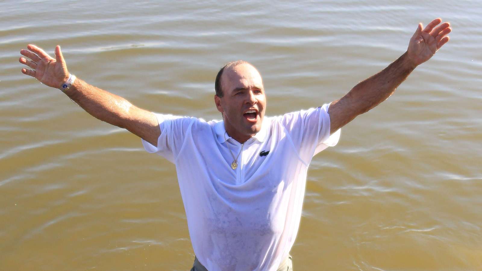 WATCH: When celebrations go wrong! Thomas Levet jumps in lake after Open de France win and breaks leg