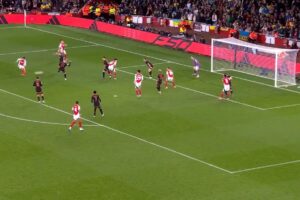 Unfortunate moment helps Arsenal score breakthrough UCL goal
