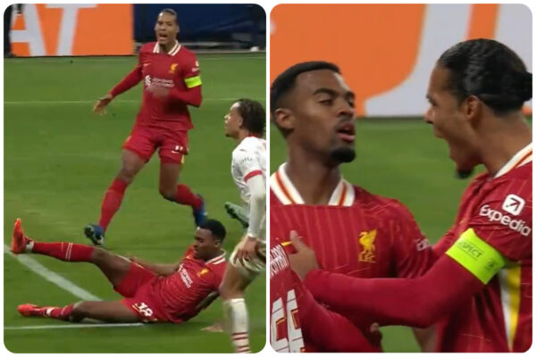 Virgil van Dijk impressed by Ryan Gravenberch’s block in thrilling match Ryan Gravenberch block produces brilliant reaction from Virgil van Dijk