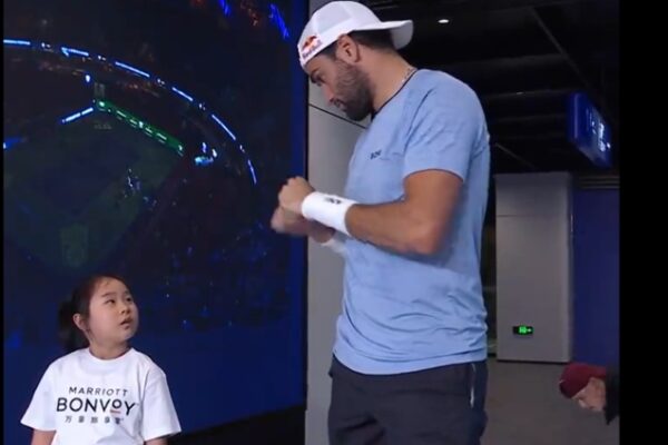 Berrettini forms bond with young fan ahead of Shanghai match Berrettini Bonds with Kid Before Shanghai Match