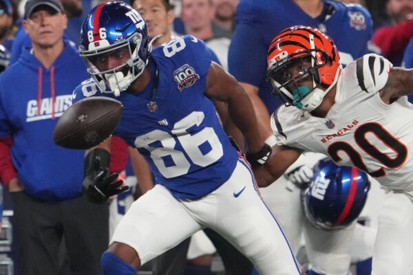 Giants WR Darius Slayton vs. Bengals on MNF