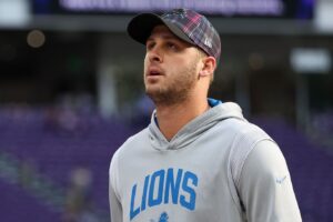 Fans react to Tim Patrick's comments on Jared Goff.